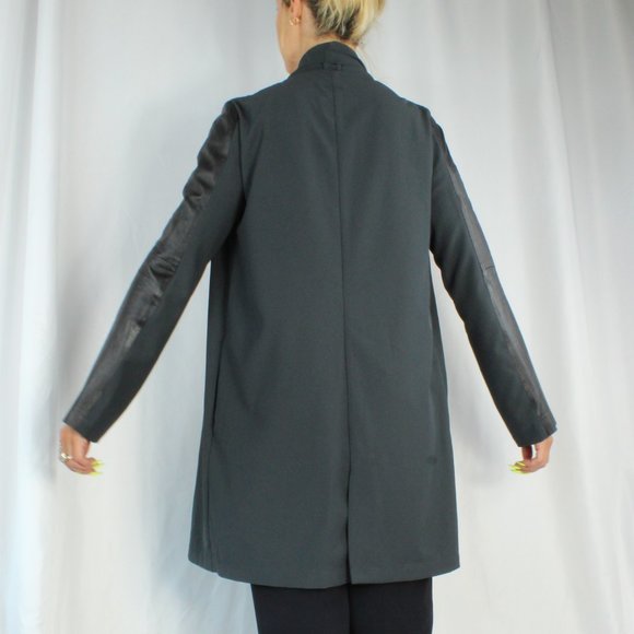Not for sale AK Atsuro Tayama Waterfall Jacket with Leather Sleeves - Picture 4 of 5